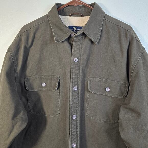 Moose Creek Shacket Men's XL Brown Canvas Fleece Lined Workwear Utility Heavy - Picture 3 of 11